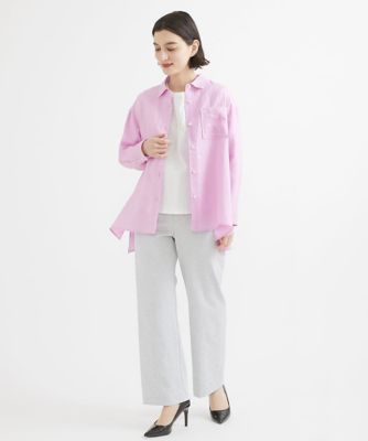 ロゴ入りベーシックリネンシャツ