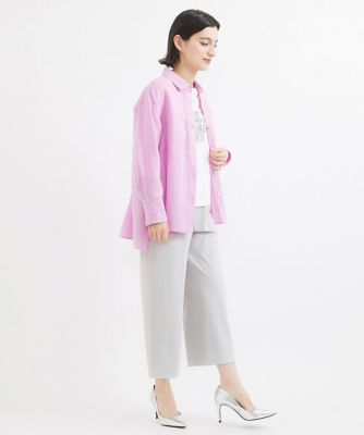 ロゴ入りベーシックリネンシャツ