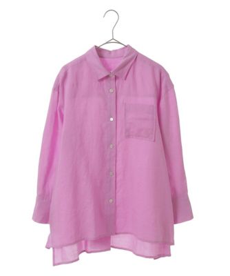 ロゴ入りベーシックリネンシャツ