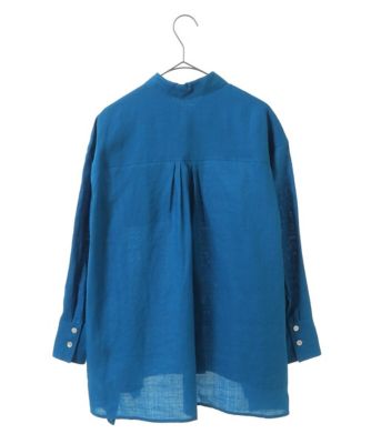 ロゴ入りベーシックリネンシャツ