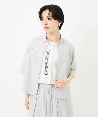 ＜GEORGES RECH (Women/小さいサイズ)＞［接触冷感／吸汗速乾］サッカーシャツブラウス