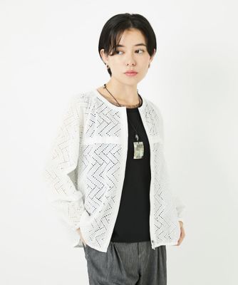 【SALE】GEORGES RECH (Women/小さいサイズ)/ジョルジュレッシュ コットンエンブロイダリー羽織ブラウス ホワイト90 トップス【三越伊勢丹/公式】