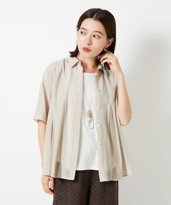 メッシュシアータック5分袖ブラウス | GEORGES RECH (Women/小さい