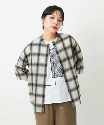 週末値引き☆rehellinen round blouse ラウンドブラウス rehellinen round blouse ラウンドブラウス チェック レディース