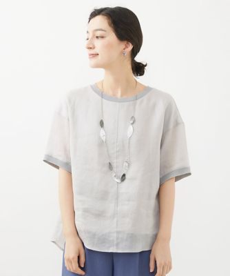 ラミーカルゼクルーネックシアー５分袖Ｔシャツ
