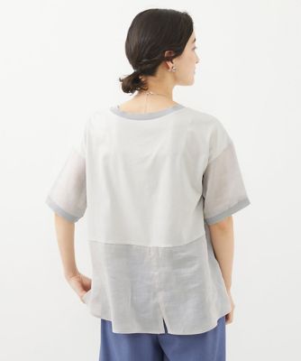 ラミーカルゼクルーネックシアー５分袖Ｔシャツ