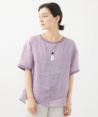 ラミーカルゼクルーネックシアー５分袖Ｔシャツ