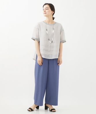 ラミーカルゼクルーネックシアー５分袖Ｔシャツ