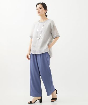 ラミーカルゼクルーネックシアー５分袖Ｔシャツ