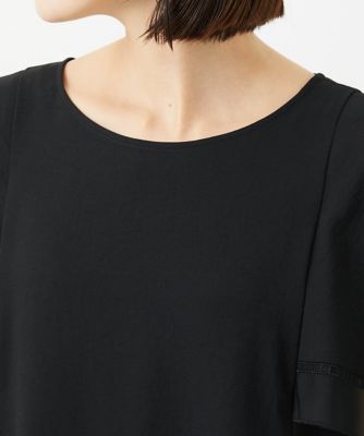 接触冷感／吸水速乾］シアーレースケープブラウス | GEORGES RECH