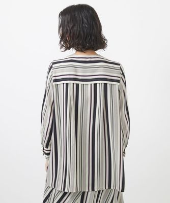 ES RECH / ジョルジュ・レッシュ [セットアップ対応]マルチストライプボウタイブラウス セットアップ対応]マルチストライプボウタイブラウス(ブラウス