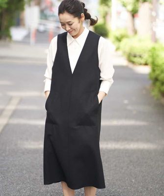 OURHOME ふっくらウールのジャンパースカート- 