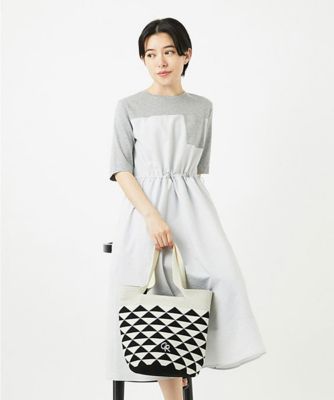 ＜GEORGES RECH (Women/小さいサイズ)＞［接触冷感／吸汗速乾］サッカーシャドーギンガムワンピース