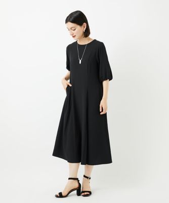 ＜GEORGES RECH (Women/小さいサイズ)＞［接触冷感／吸水速乾］ボリュームスリーブフレアワンピース