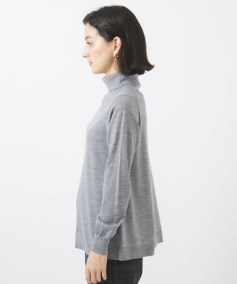 アンサンブル対応］ハイゲージウールタートルネックAラインニット