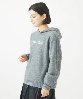 ロゴ刺繍フーディニット