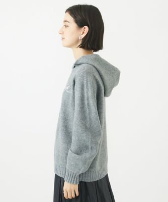 ロゴ刺繍フーディニット