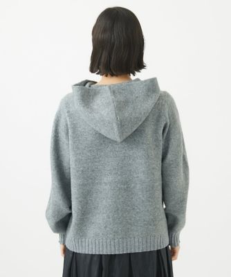ロゴ刺繍フーディニット