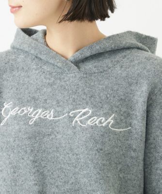 ロゴ刺繍フーディニット