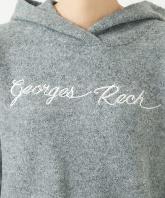 ロゴ刺繍フーディニット