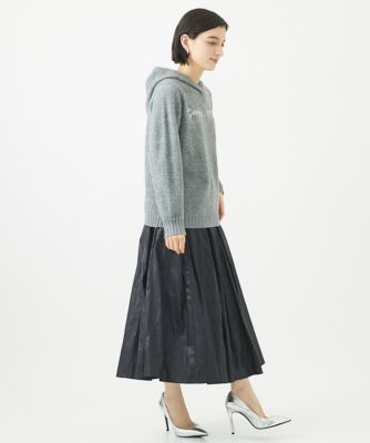 ロゴ刺繍フーディニット