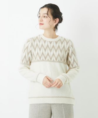 シャギーモールジャガードニット