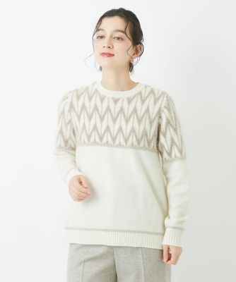 シャギーモールジャガードニット