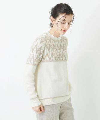 シャギーモールジャガードニット