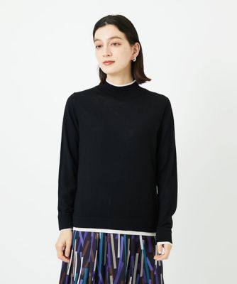 GEORGES RECH (Women/小さいサイズ)/ジョルジュレッシュ [アンサンブル対応]ウォッシャブルウールハイネックニット 94ブラック トップス【三越伊勢丹/公式】
