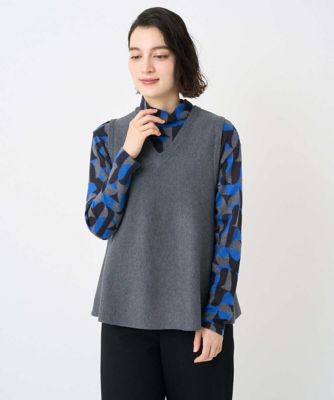 ジョルジュ・レッシュ（ES RECH）/[セットアップ対応]Vネックフレアニットベスト セットアップ対応］Vネックフレアニットベスト | GEORGES RECH (Women