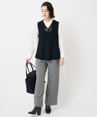 セットアップ対応］Vネックフレアニットベスト | GEORGES RECH (Women