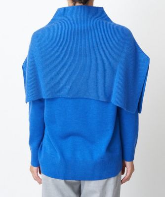 【２点セット】ケープ付きクルーネックニット