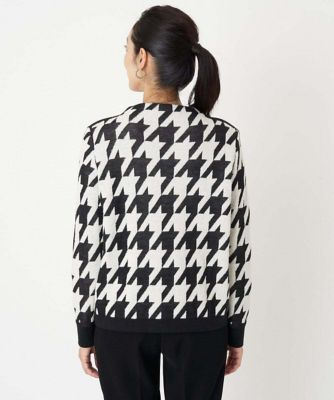［日本製］ブークレ千鳥ジャカードニット