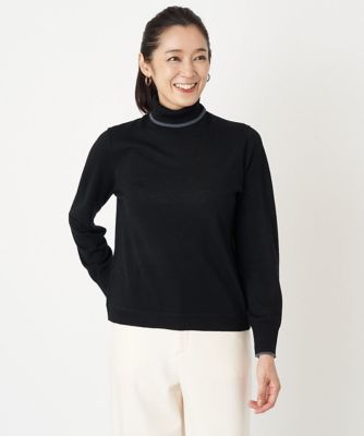 ＜GEORGES RECH (Women/小さいサイズ)＞［アンサンブル対応］ウォッシャブルウールタートルネックニット