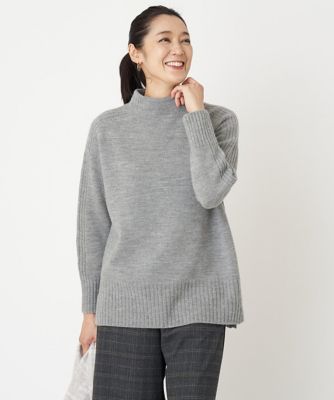 ［日本製］ウールカシミヤボトルネックニット
