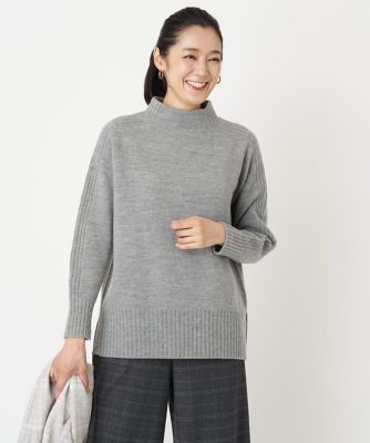 ［日本製］ウールカシミヤボトルネックニット