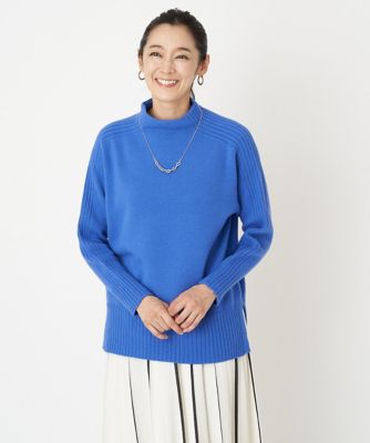 ［日本製］ウールカシミヤボトルネックニット