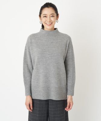 ［日本製］ウールカシミヤボトルネックニット