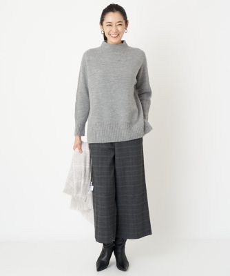 ［日本製］ウールカシミヤボトルネックニット