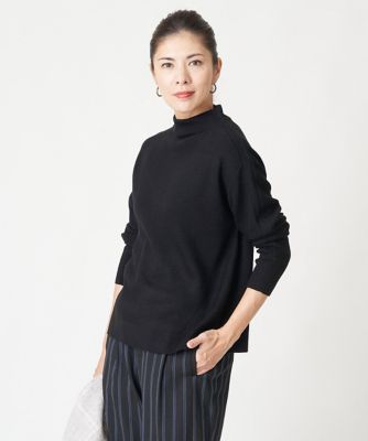 ＜GEORGES RECH (Women/小さいサイズ)＞バイヤス柄ボトルネックニット