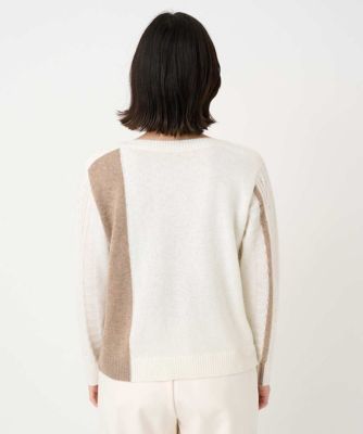 バイカラーストライプケーブルニット | GEORGES RECH (Women/小さい