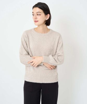 メタリックシャギークルーネックニット | GEORGES RECH (Women/小さい