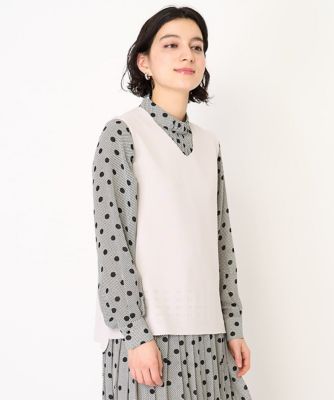 スクエアジャガードニットベスト | GEORGES RECH (Women/小さいサイズ