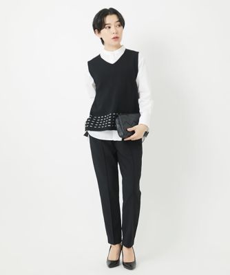 スクエアジャガードニットベスト | GEORGES RECH (Women/小さいサイズ