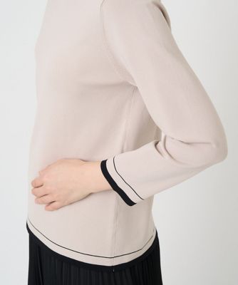 ES RECH / ジョルジュ・レッシュ [アンサンブル対応]7分袖バイカラーニット アンサンブル対応］7分袖バイカラーニット | GEORGES RECH