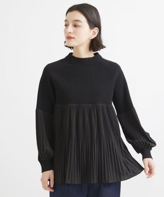 ＜GEORGES RECH (Women/小さいサイズ)＞コットンアクリルプリーツコンビニット