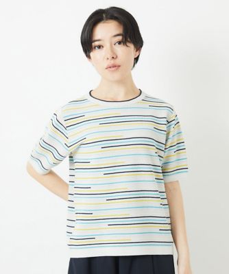 カラフルボーダージャガードニット