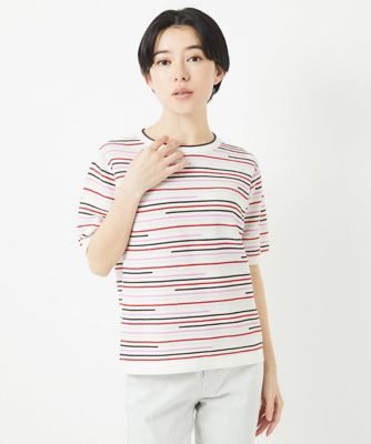 カラフルボーダージャガードニット