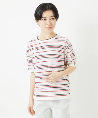 カラフルボーダージャガードニット