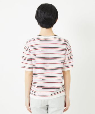 カラフルボーダージャガードニット
